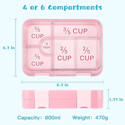 ABS Plastic Bento Lunch Box Bentgo Insulated Food Container With 2 Child Latches