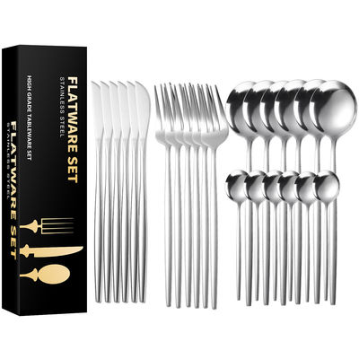 Compact Stainless Steel Cutlery Set Polishing Stainless Steel Gold Cutlery Set