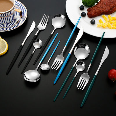 Elegant Stainless Steel 24 Pcs Cutlery Set Mirrror Polish Portuguese Tableware
