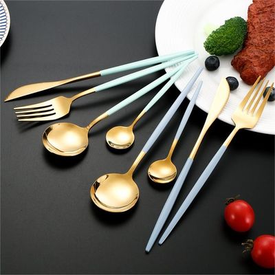 Elegant Stainless Steel 24 Pcs Cutlery Set Mirrror Polish Portuguese Tableware