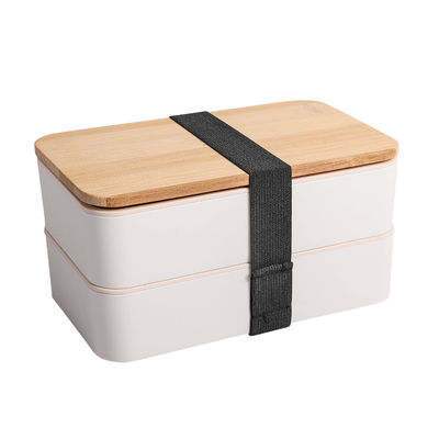 Wheat Straw Plastic Bento Lunch Box Double Layers Bento Plastic Container