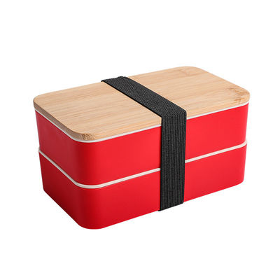 Wheat Straw Plastic Bento Lunch Box Double Layers Bento Plastic Container