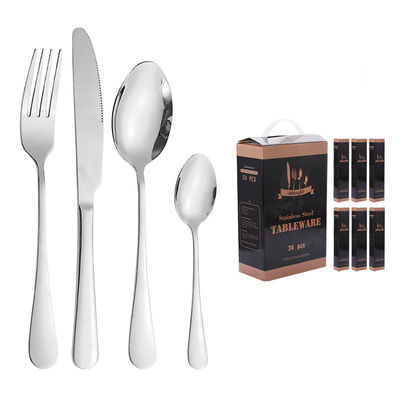 Mirror Polished Edges Stainless Steel Cutlery Set Knife Comfortable OEM