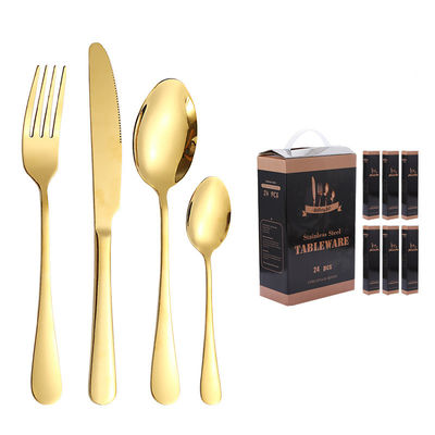 Mirror Polished Edges Stainless Steel Cutlery Set Knife Comfortable OEM