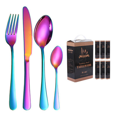 Mirror Polished Edges Stainless Steel Cutlery Set Knife Comfortable OEM