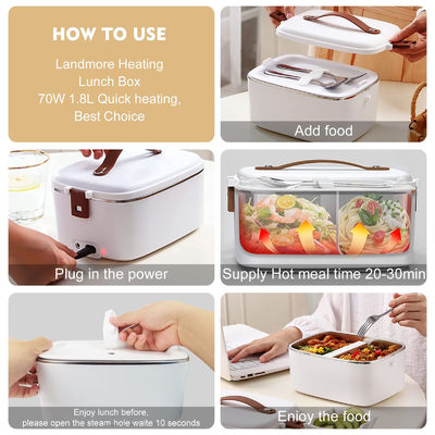 300W Electric Lunch Cooker Portable Double Tier For Cooking Steaming