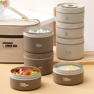 Insulation Metal Bento Lunch Box 550ml Stackable Lunch Box PP