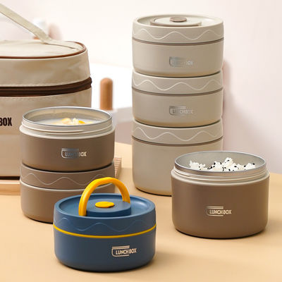 Insulation Metal Bento Lunch Box 550ml Stackable Lunch Box PP