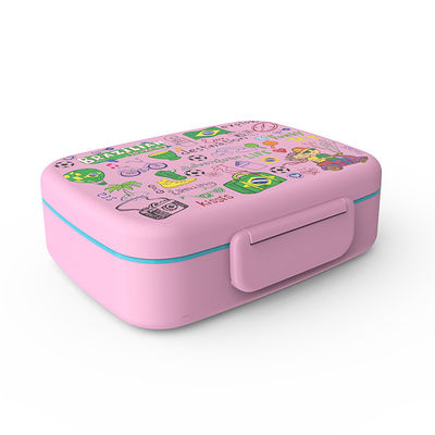 Plastic Customized Pattern Plastic Bento Lunch Box Multi-partition Leak-proof Sealed Crisper Box