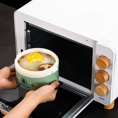 3-layer Plastic Bento Lunch Box Microwaveable And Insulated Round Lunch Box