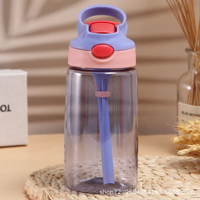 480ml Reusable Water Bottle Odorless  BPA Free Reusable Cup With Straw