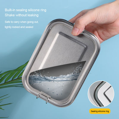 Metal Bento Lunch Box 800ml 304 Stainless Steel Container For Meals And Snacks