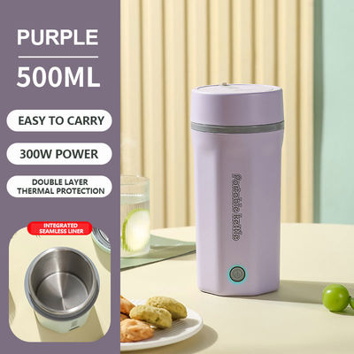 Electric Hot Water Cup 500ML/18Oz Small Electric Kettle With Auto Shut Off 304 Stainless Steel