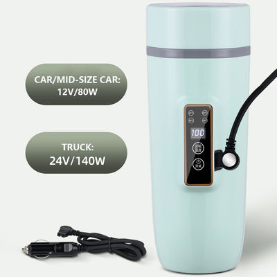 Portable Water Cup 12V/24V Smart Display For Cars Truck Stainless Steel 350ml