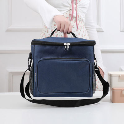 Custom Insulated Lunch Bags 10.5L Leakproof Freezable Cooler Bag With Adjustable Shoulder Strap For Kids / Adults Black