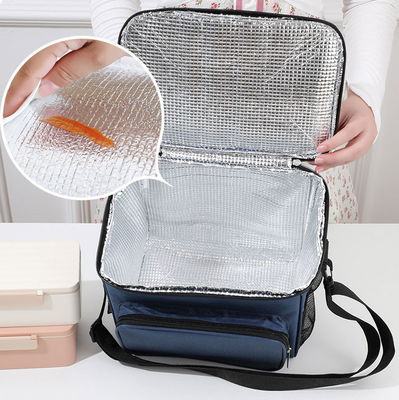 Custom Insulated Lunch Bags 10.5L Leakproof Freezable Cooler Bag With Adjustable Shoulder Strap For Kids / Adults Black