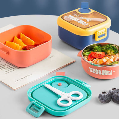 Metal Bento Lunch Box 304 Stainless Steel Baby Bowl Portable Cutlery Set