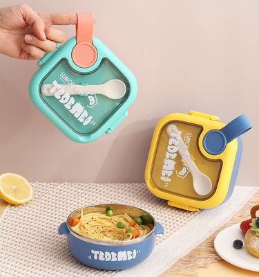 Metal Bento Lunch Box 304 Stainless Steel Baby Bowl Portable Cutlery Set