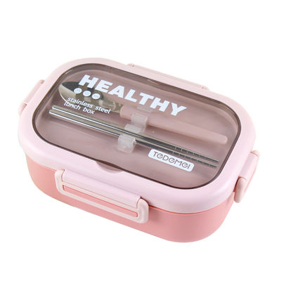 Metal Bento Lunch Box Stainless Steel Leakproof 2-Compartment Bento Lunch Box