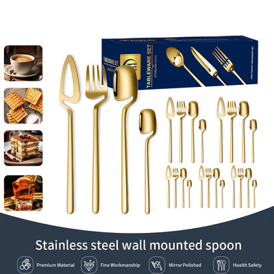 Stainless Steel Cutlery Set 24 Piece Wall-mounted Tableware Set Western Restaurant Hotel Set Gift Box
