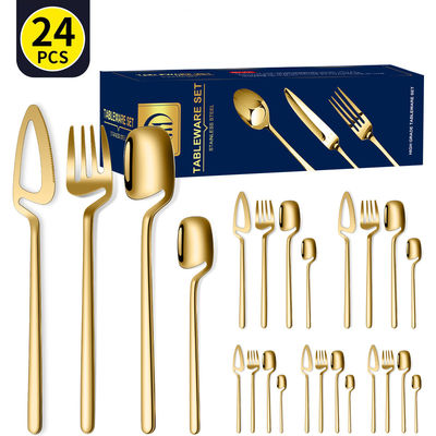 Stainless Steel Cutlery Set 24 Piece Wall-mounted Tableware Set Western Restaurant Hotel Set Gift Box