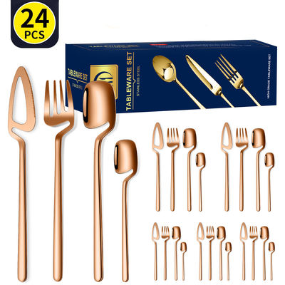 Stainless Steel Cutlery Set 24 Piece Wall-mounted Tableware Set Western Restaurant Hotel Set Gift Box