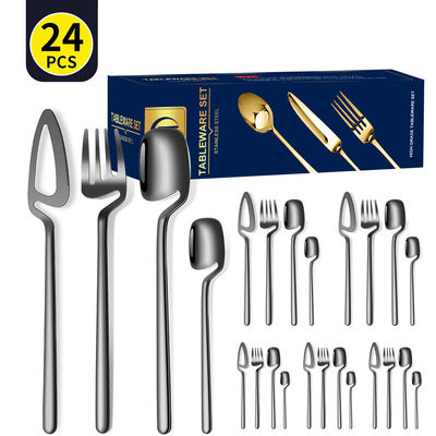 Stainless Steel Cutlery Set 24 Piece Wall-mounted Tableware Set Western Restaurant Hotel Set Gift Box