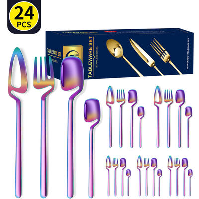 Stainless Steel Cutlery Set 24 Piece Wall-mounted Tableware Set Western Restaurant Hotel Set Gift Box