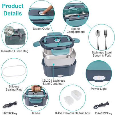 Electric Lunch Boxes 40W Stainless Steel Liner Lunch Box Container