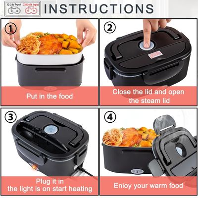 Dark Green Stainless Steel 1.5L Electric Lunch Box Leakproof Easy To Clean