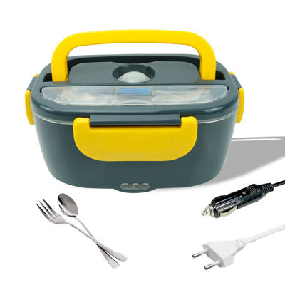 60W Stainless Steel Electric Lunch Box Warmer with Stainless Steel Cutlery Eu Plug