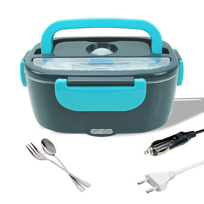 24v 12v Electric Lunch Boxes Lunch Warmer Steamer with 1.5L Capacity Gray Blue