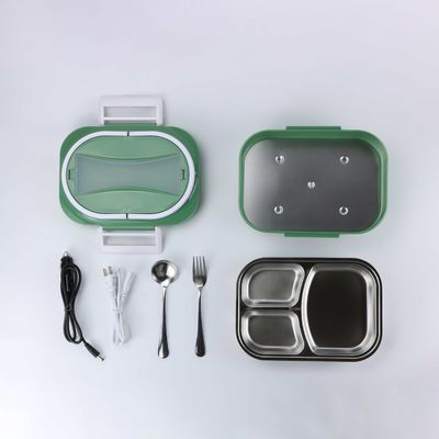 Electric Lunch Box With 304 Stainless Steel For Warm Eating 60W Green
