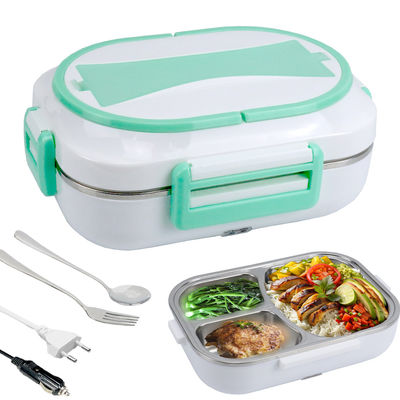 Electric Lunch Box Fast 60W Portable Food Warmer Removable 304 Stainless Steel Container Fork Spoon