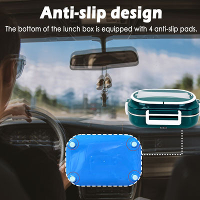 Electric Lunch Box For Adults Fast 60W Heated Lunch Box For Adult 12V/24V/110V/220V Dark Green