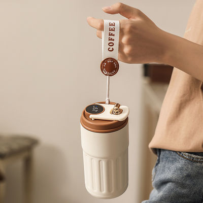 420ml Stainless Steel Temperature Display Water Cup with 6-12h Insulation