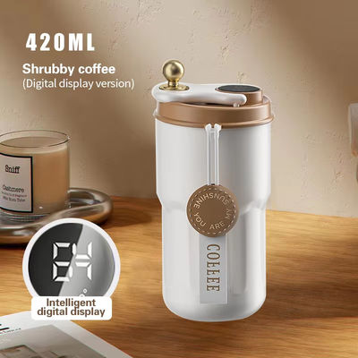 420ml Stainless Steel Temperature Display Water Cup with 6-12h Insulation