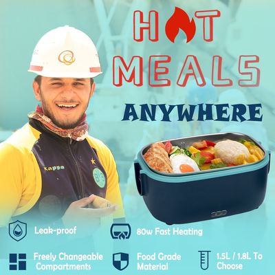 Electric Heating Lunch Box Stainless Steel Food Container Warmer Insulated Thermos Lunch Box For Adults