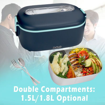 Electric Heating Lunch Box Stainless Steel Food Container Warmer Insulated Thermos Lunch Box For Adults