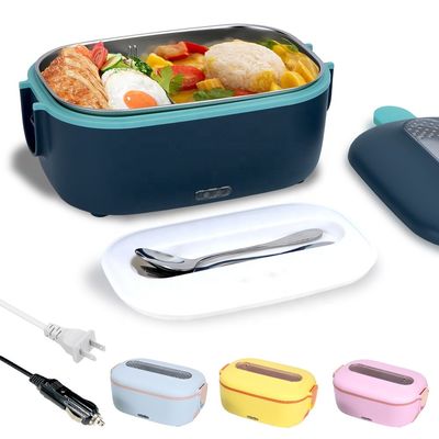 Electric Heating Lunch Box Stainless Steel Food Container Warmer Insulated Thermos Lunch Box For Adults