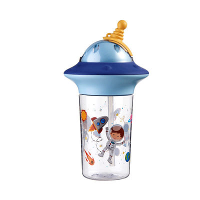 Spill Proof Leakproof Kids Travel Cups with UFO Designs 500ML Blue