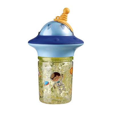Colorful Animal Print Plastic Cups with Straws for Kids Ice Cup Blue