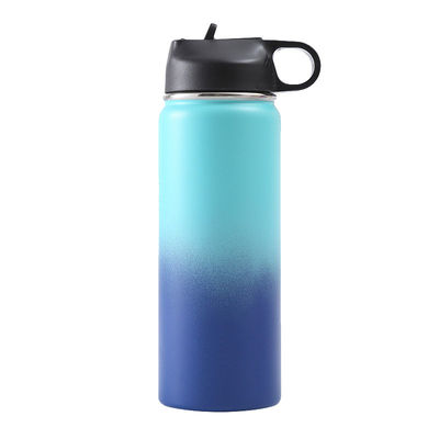 Vacuum Insulated Stainless Steel Reusable Water Cup Gradient blue 32oz