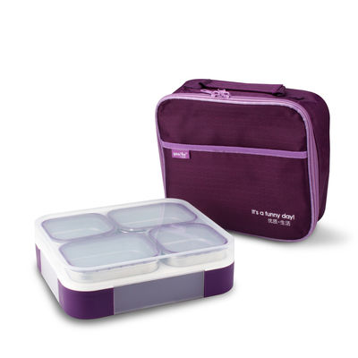 Insulated Stainless Steel Lunch Box Four Compartment 1060 ml Leak Proof Lunch Container