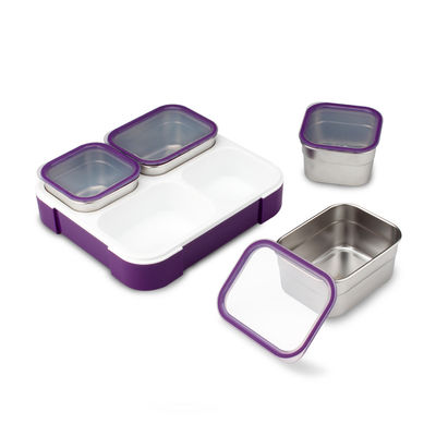 Insulated Stainless Steel Lunch Box Four Compartment 1060 ml Leak Proof Lunch Container