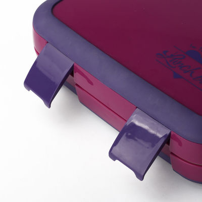 Eco Friendly 4-Compartment Food Storage Container for Kids 1160ml Purple