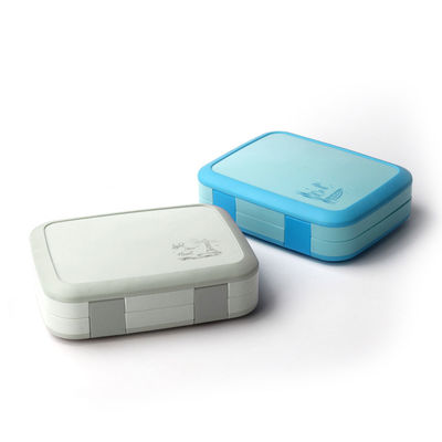 Eco Friendly Sustainable Dishwasher Safe Plastic Bento Lunch Box With Four Separate Compartments BPA Free
