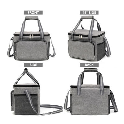 Thermal Cooler Insulation Bags For Picnic 15L Big Capacity Grey