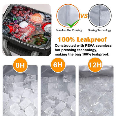 Thermal Cooler Insulation Bags For Picnic 15L Big Capacity Grey