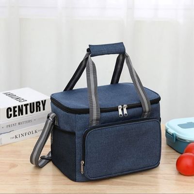 Customizable Insulated Lunch Bags For Food Storage Leak Proof 15L Blue